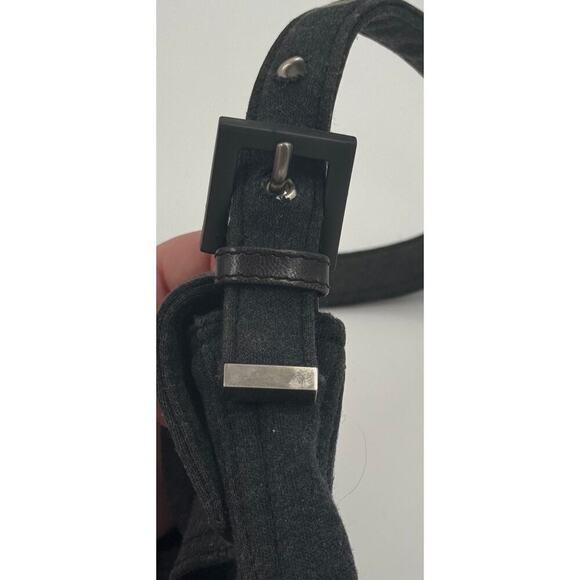 Fendi Charcoal Grey Gray Wool Baguette Dark Gray Gunmetal Hardware Shoulder Bag - Picture 11 of 11